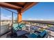 Balcony seating with beautiful city views on a clear day at 100 Park W Ave # 1403, Denver, CO 80205