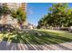 Lush green courtyard area providing a serene outdoor space, ideal for relaxation and recreation at 100 Park W Ave # 1403, Denver, CO 80205