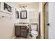 Well-lit bathroom featuring granite countertops, modern vanity and neutral tones at 3416 Hawthorne Dr, Highlands Ranch, CO 80126