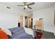 Bedroom features a cozy bed, stylish dresser, and ample closet space at 1585 Hecla Way # 201, Louisville, CO 80027