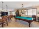 Game room with pool table and bar for entertainment at 35 Brookhaven Pl, Littleton, CO 80123