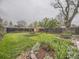 Expansive backyard featuring a lush lawn, mature tree, garden beds, and perimeter fencing at 5703 Ammons St, Arvada, CO 80002