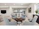 Cozy living area with comfortable seating, wet bar, and modern decor for entertaining guests at 8142 S Langdale Way, Aurora, CO 80016