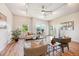 A spacious living room with hardwood floors and contemporary decor at 1780 N Washington St # 203, Denver, CO 80203
