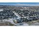 Aerial view of a two-story home in a neighborhood at 5210 Gray Wolf Ln, Castle Rock, CO 80104