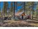 Outbuilding with lawn equipment, situated in a wooded area at 1410 Old Sequoia Ct, Franktown, CO 80116