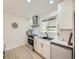 Well-lit kitchen featuring white cabinetry, stainless steel appliances, updated countertops and backsplash at 920 S Hudson St, Denver, CO 80246