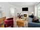 Cozy living room featuring a fireplace, hardwood floors, and stylish decor at 720 S Clayton St, Denver, CO 80209