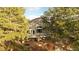 Beautiful home featuring multiple windows, complemented by natural landscaping and mature trees at 7649 Pineridge Ter, Castle Pines, CO 80108