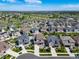 An aerial view of a neighborhood, highlighting its layout, green spaces, and residential architecture at 23879 E Narrowleaf Pl, Aurora, CO 80016