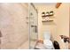 Clean bathroom with a walk-in shower and updated fixtures at 48155 E 56Th Ave, Bennett, CO 80102
