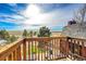 Enjoy stunning views from the deck overlooking the patio and beautiful scenery beyond the property at 48155 E 56Th Ave, Bennett, CO 80102