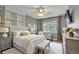 A staged bedroom offering a tranquil retreat with soft lighting, neutral tones, and elegant furnishings at 3186 Springmeadow Cir, Castle Rock, CO 80109