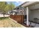 Backyard with a view of the patio space and privacy fence at 2231 E 128Th Ave, Thornton, CO 80241