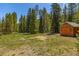 Expansive backyard with a shed and a firepit perfect for enjoying nature at 5724 Highway 9, Breckenridge, CO 80424
