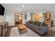 A cozy living room boasts an open concept layout with access to kitchen and bedroom at 5724 Highway 9, Breckenridge, CO 80424