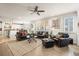 Open-concept living room with hardwood floors and lots of space to move around and enjoy being at home at 6462 S Versailles Ct, Aurora, CO 80016