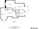 Floor plan of the first floor displaying a Gathering room, bedroom, utility room, and storage at 407 S White Tail Dr, Franktown, CO 80116