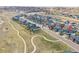 Aerial view of a neighborhood highlighting proximity to parks and open spaces at 6401 Leilani Ln, Castle Rock, CO 80108