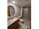 Bathroom features a shower, toilet, vanity, and mirror at 2227 Canyon Blvd # 312A, Boulder, CO 80302