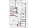 Detailed first floor plan featuring a primary suite, great room, kitchen, study, two-car garage, and two bedrooms at 17075 W 92Nd Loop, Arvada, CO 80007