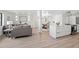 Open concept living space with modern kitchen, dining, and living areas, perfect for entertaining at 2276 Newland St, Edgewater, CO 80214