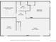 Downstairs floor plan featuring electrical room, bath, hall, and two additional rooms at 7208 S Xanthia Way, Centennial, CO 80112