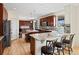 Spacious kitchen with granite counters, wood cabinets, two kitchen islands and stainless appliances at 952 Eaglestone Dr, Castle Rock, CO 80104