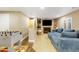 Spacious finished basement with fireplace, media area, and recreation space at 12092 S Great Plain Ct, Parker, CO 80134