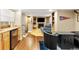 Finished basement with kitchenette, media center, and comfortable seating area at 12092 S Great Plain Ct, Parker, CO 80134