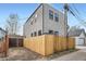 Backyard with a wooden fence providing privacy to the exterior of the property at 3643 Zuni St, Denver, CO 80211
