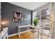 Office space featuring a modern desk, large window, and stylish decor at 2723 Grove St, Denver, CO 80211