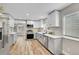Modern kitchen with white cabinetry, stainless steel appliances and bright natural light at 3890 S Atchison Way # B, Aurora, CO 80014