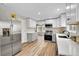 Bright, updated kitchen with stainless appliances, granite countertops, and grey cabinets at 3890 S Atchison Way # B, Aurora, CO 80014