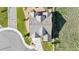 Aerial view of the home displaying a modern roof and an attractive landscape design at 2600 Reserve Ct, Erie, CO 80516