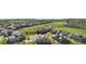Community aerial view of beautiful homes on landscaped lawns near the golf course at 2600 Reserve Ct, Erie, CO 80516