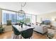 Bright living room with dining area, large windows, and comfortable seating at 3100 E Cherry Creek South Dr # 303, Denver, CO 80209