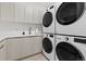Well-equipped laundry room with modern appliances, ample counter space, cabinets, and a sleek design at 267 S Clermont St, Denver, CO 80246