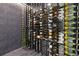 Custom wine cellar with metal racking and ample storage for wine and sparkling water at 267 S Clermont St, Denver, CO 80246