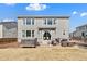 Spacious backyard with hot tub and comfortable outdoor furniture at 840 Avena Dr, Elizabeth, CO 80107