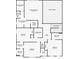 Floor plan showcasing the layout of the primary bedroom, bathrooms, and laundry room at 840 Avena Dr, Elizabeth, CO 80107