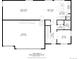 First floor layout showing a spacious living room, kitchen, office, and attached garage at 10 N Quantock St, Aurora, CO 80018