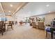 Basement with a pool table, dining area, living room and music corner with a piano at 13912 Ashgrove Cir, Parker, CO 80134