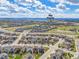 A beautiful aerial view of a neighborhood with houses and well-maintained streets and a view of King Soopers in the background at 880 Mcmurdo Cir, Castle Rock, CO 80108