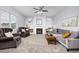 Bright living room features a fireplace, built-in shelving, and comfortable seating at 880 Mcmurdo Cir, Castle Rock, CO 80108
