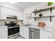 Bright kitchen featuring white cabinets and stainless-steel appliances for a modern touch at 5300 E Cherry Creek South Dr # 620, Denver, CO 80246