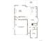 Layout of the first floor showing the kitchen, garage, dining, great room and entry to the home at 2656 Simpson Ln, Erie, CO 80026