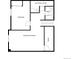 Detailed floor plan showcasing the layout of the second floor, including the bathroom and bedroom at 4043 E Geddes Cir, Centennial, CO 80122