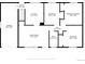 Detailed floor plan showcasing the layout of the kitchen, living room, bedrooms, bathrooms, and garage at 11976 E Arizona Dr, Aurora, CO 80012