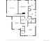 Detailed floor plan showcasing the layout, dimensions, and placement of rooms and bathrooms in the house at 2078 S Teller Ct, Lakewood, CO 80227